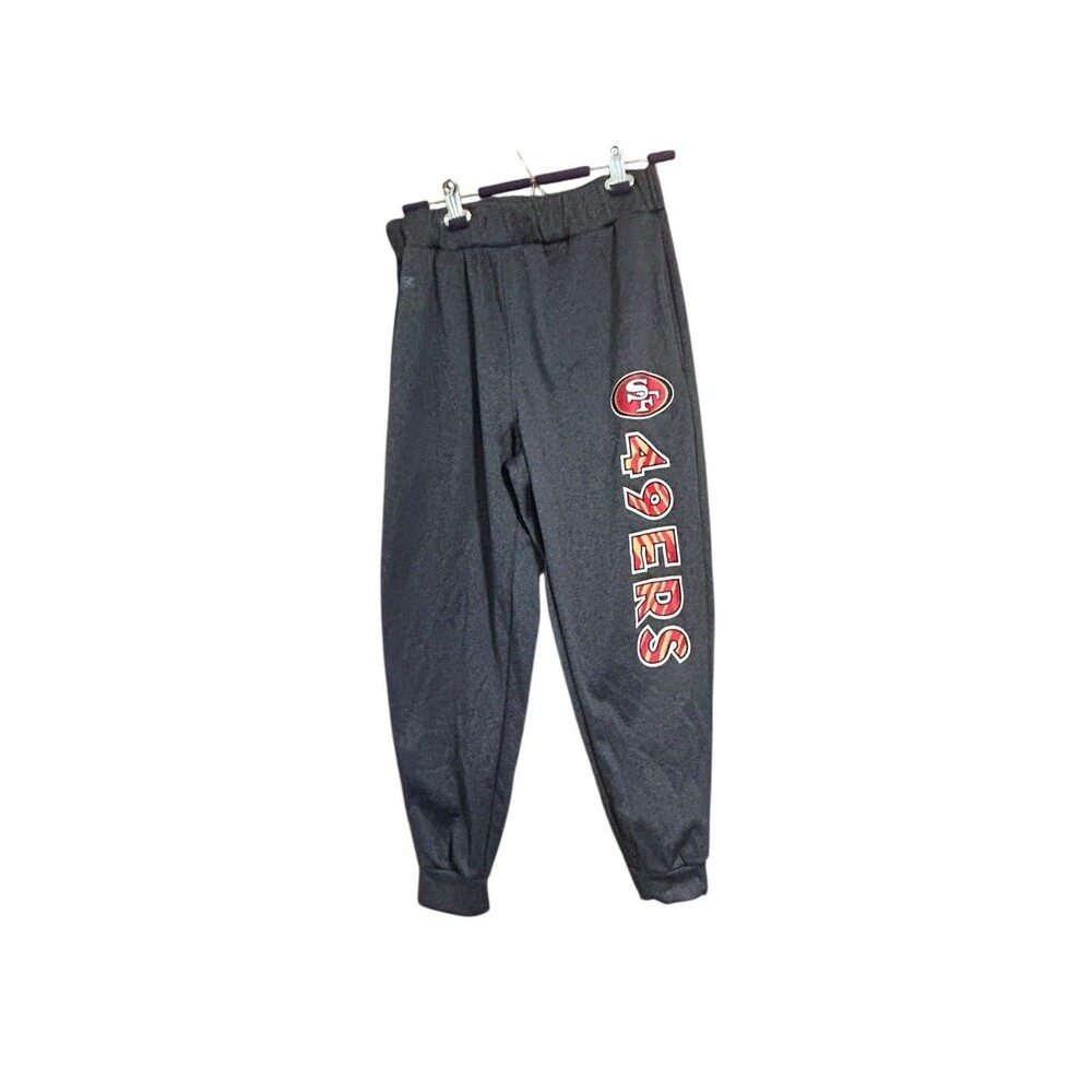 Zubaz NFL Men's San Fran 49ers Poly Fleece Dark Heather Gray Sweatpants